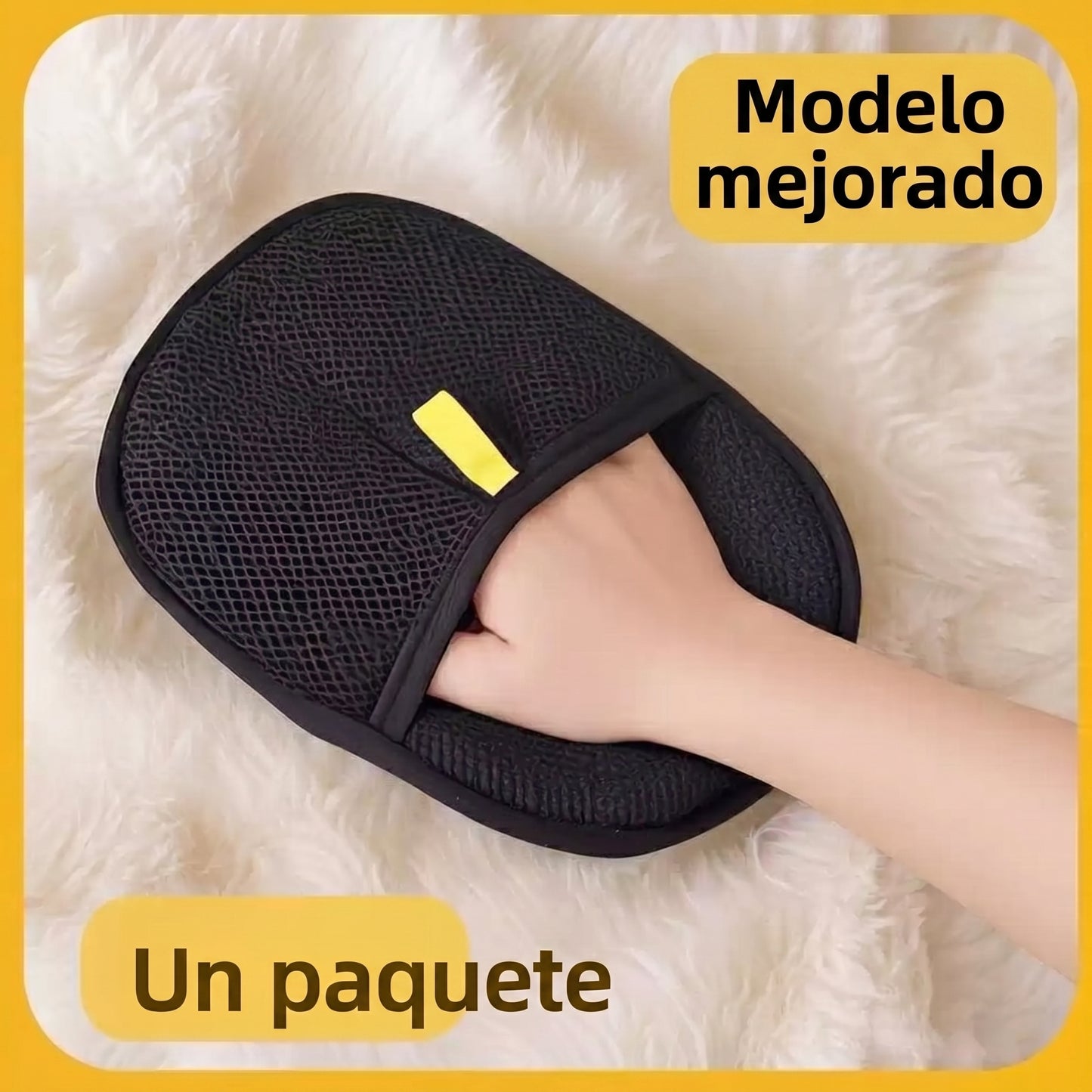 Guantes electrostáticos para eliminar el pelo de mascotas.