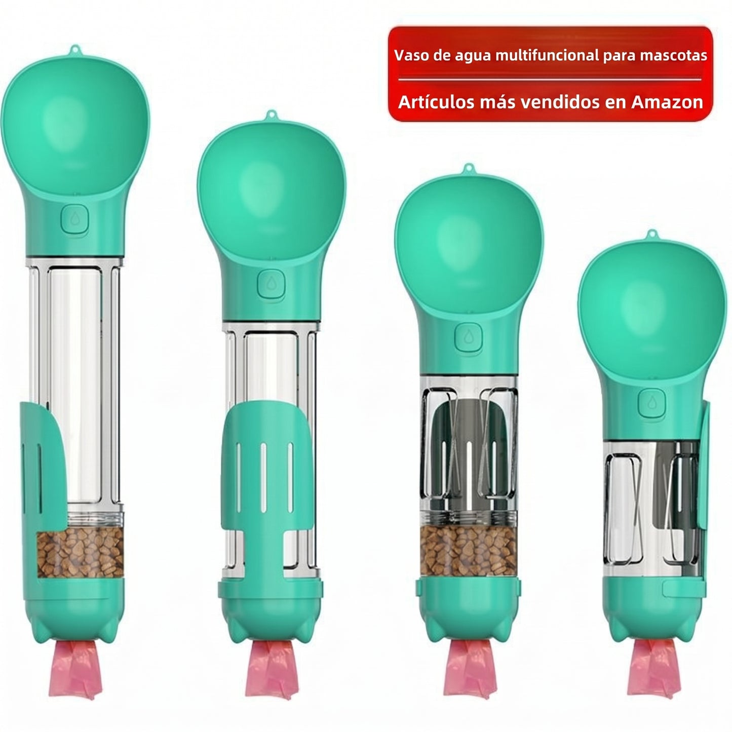 Botella de agua para mascotas 3 en 1
