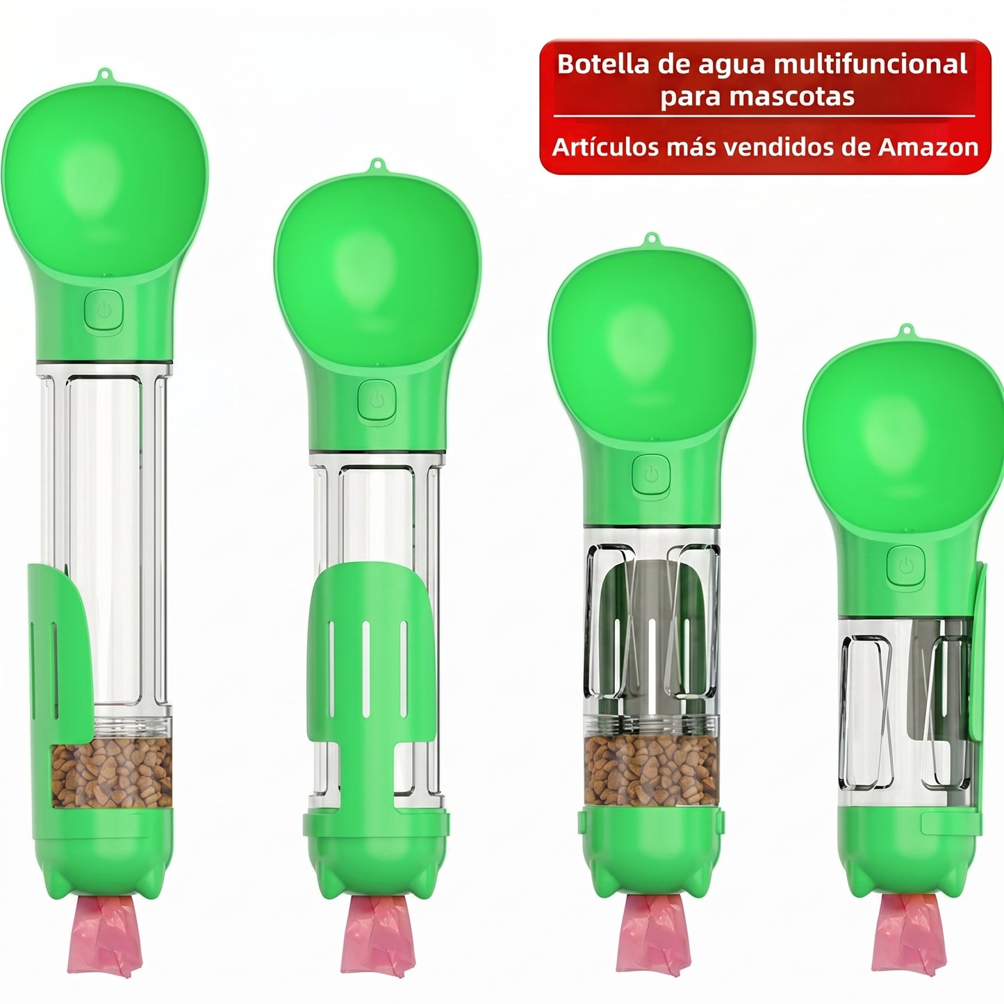 Botella de agua para mascotas 3 en 1